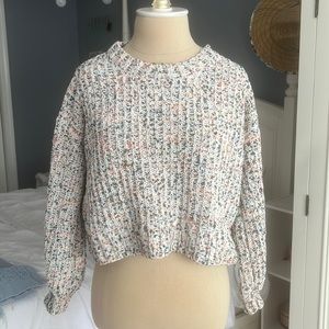 Multicolor crop sweater